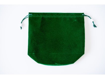 Samtbeutel für Schachfiguren grün