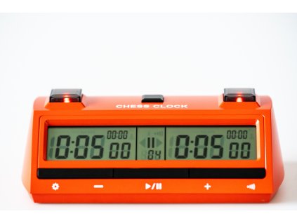 Moderne digitale Schachuhr rot