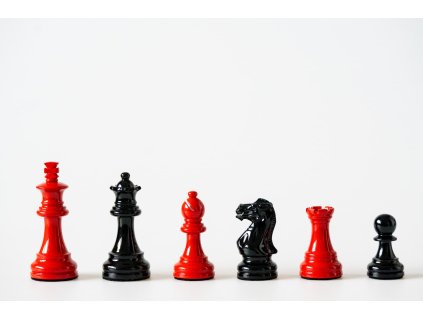 Staunton Black&Red hölzerne Schachfiguren
