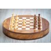 Magnetisches Holzschach LUX rund einschiebbar