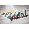 Holzschachset Staunton Schachbrett rollbar B/W