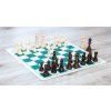 9551 3 drevene sachy staunton komplet zelene