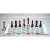 9551 1 drevene sachy staunton komplet zelene