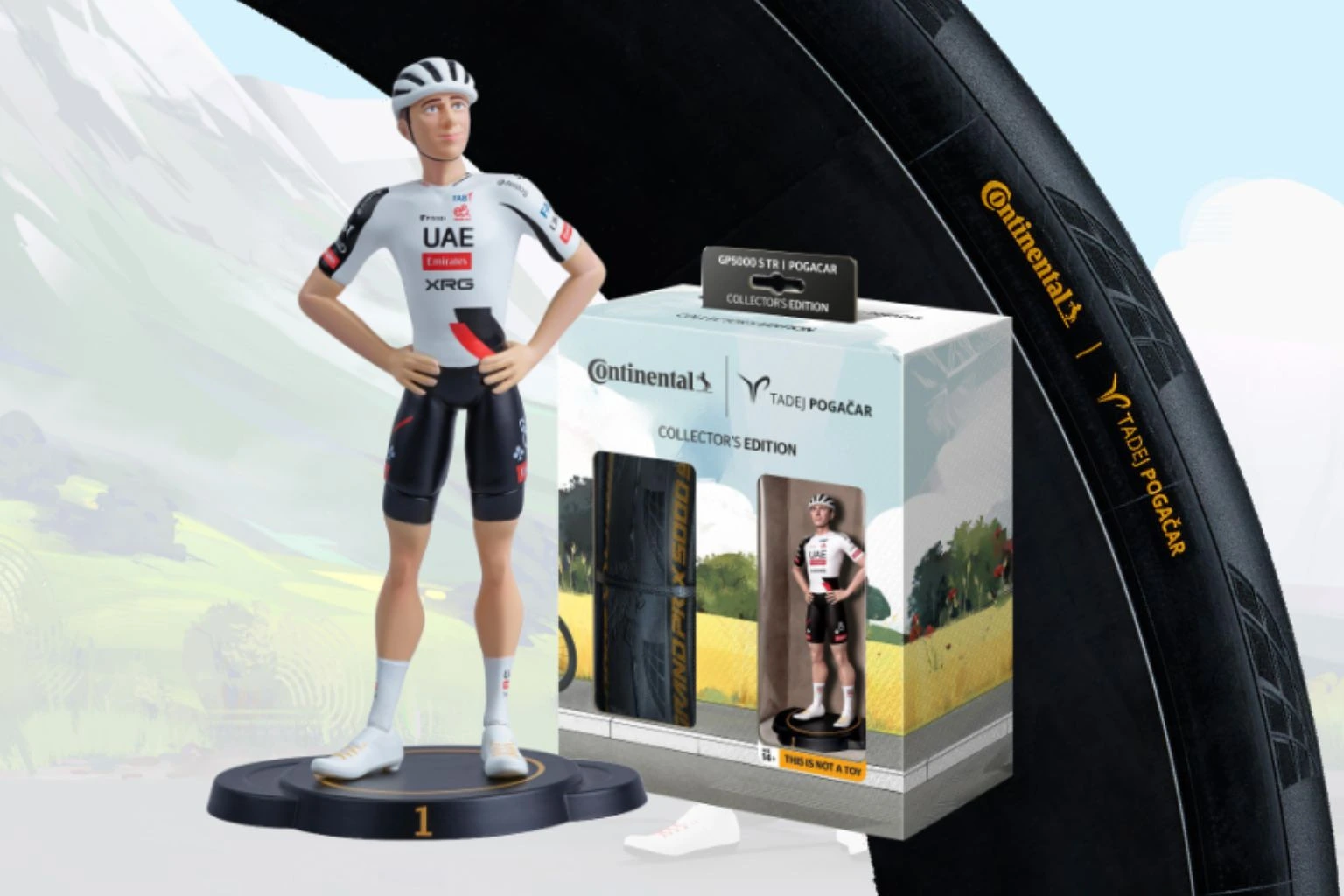 Pogi & Conti: Limitovaná sběratelská edice pláště Continental GP 5000 S TR Pogačar Edition