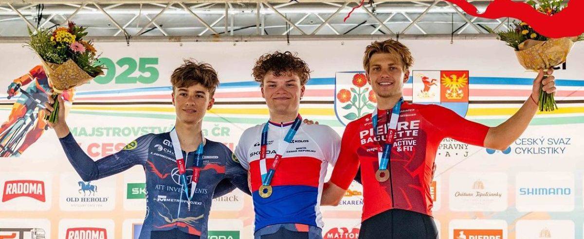 Jan Bittner 1. a Alberto Monti 2. v mistrovské časovce U23