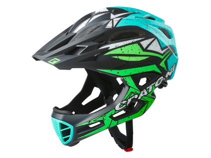 Helma CRATONI C-Maniac Pro Black/Lime/Turquoise Matt (Varianta L/XL (58-61cm))