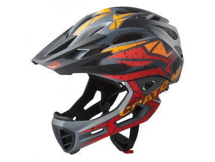 Helma CRATONI C-Maniac Pro Black/Red/Orange Matt (Varianta S/M (53-56cm))