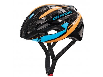 Helma CRATONI C-Breeze Black/Blue/Orange Glossy S/M (53-56cm)