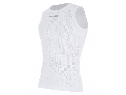 Funkční triko bez rukávů SANTINI Rete White (Varianta XS/S)