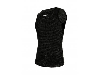 Funkční triko bez rukávů SANTINI Alpha Black (Varianta XS)
