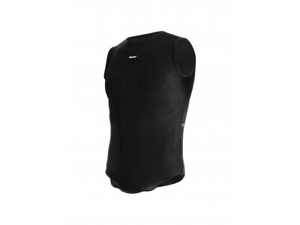 Funkční triko bez rukávů SANTINI Dry Black