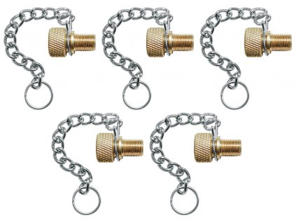 Pumpa Náhradní díly SKS Threaded Adapter Nipple With O-Ring For Classic Thumb Lock, Schrader To Presta 5 Pcs