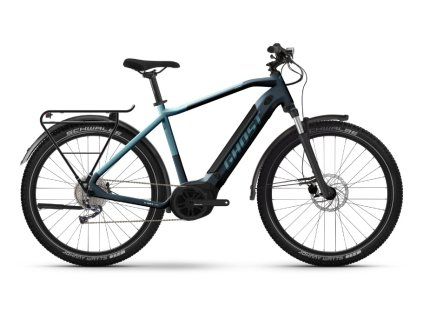 GHOST E-Teru Essential EQ Dark Grey/Metallic Light Blue (Varianta M)