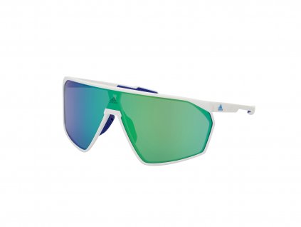 Sluneční brýle ADIDAS Sport SP0073 White/Green Mirror