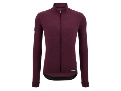 Dres s dlouhým rukávem SANTINI Impetus Zip Red (Varianta M)