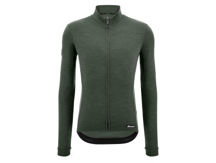 Dres s dlouhým rukávem SANTINI Impetus Zip Green (Varianta XL)