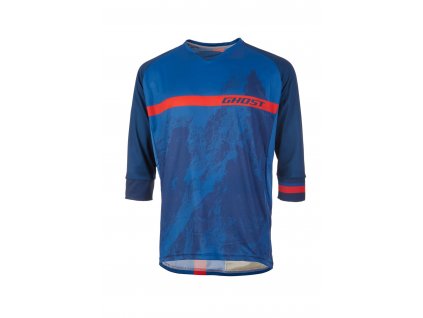 Dres s 3/4 rukávem GHOST MTN Ride Line Blue/Red (Varianta M)