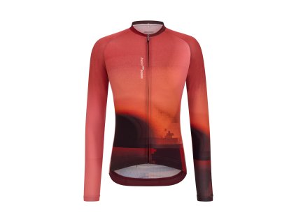 Unisex dres s dlouhým rukávem SANTINI Luce  Red (Varianta M)