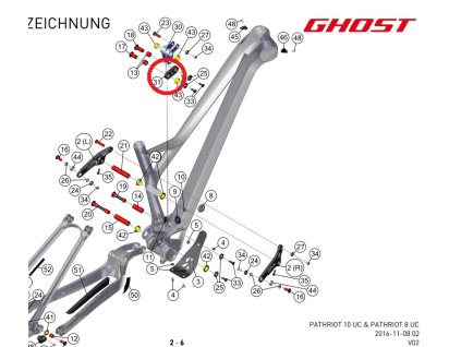 spojka dolniho vahadla ghost pathriot lc my16 55 5x23x10mm black o