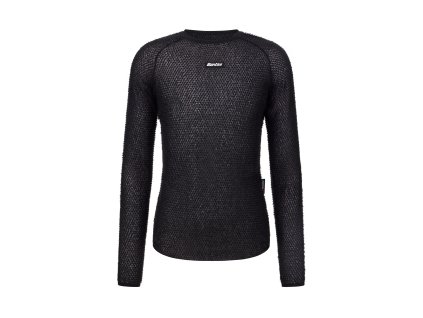 Funkční triko s dlouhým rukávem SANTINI Alpha Black (Varianta XS)