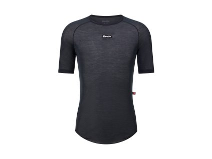 Unisex funkční tričko SANTINI Dry Black (Varianta XS/S)