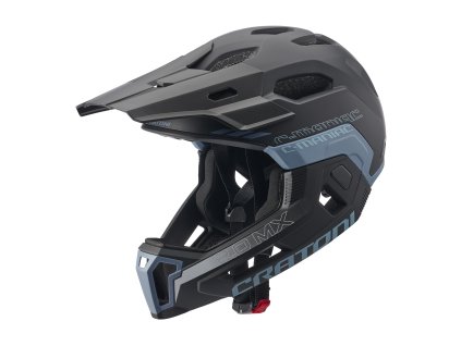 Helma CRATONI C-Maniac 2.0 MX Black-Blue Matt (Varianta S-M (52-56 cm))