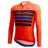 Dres s dlouhým rukavem SANTINI Sleek Bengal Arancio Fluo