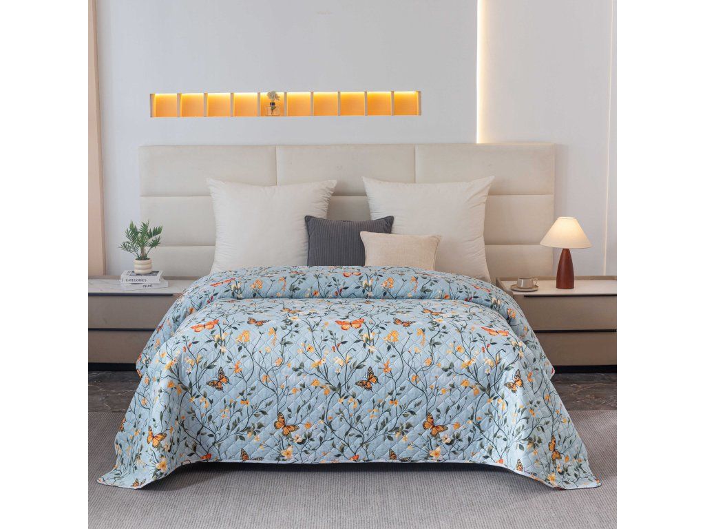 Tagesdecke MONARCH WINGS, hellblau