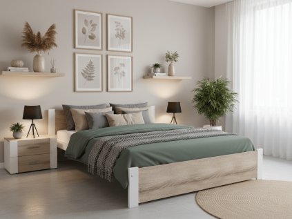 Bett IKAROS 160 x 200 cm, Eiche-Sonoma