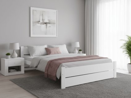 Bett IKAROS DOUBLE 120 x 200 cm, weiß