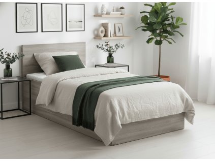 Bett SOFIA 90 x 200 cm, Eiche-Trüffel