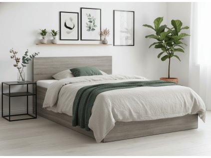 Bett SOFIA 140 x 200 cm, Eiche-Trüffel