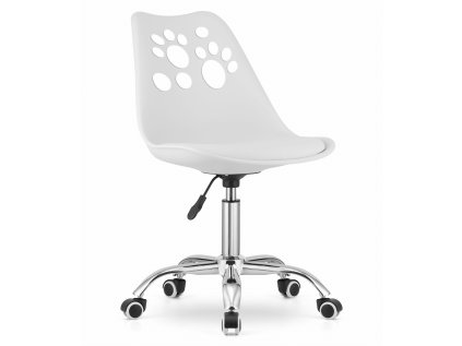 51118 bila kancelarska zidle print