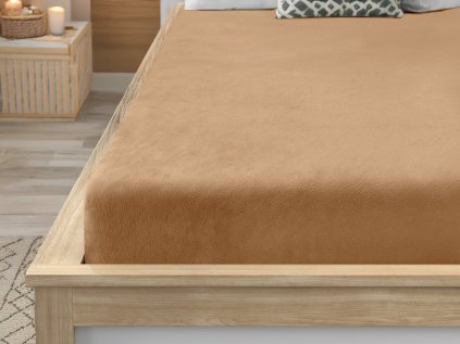 Mikroplüsch-Spannbettlaken SOFT 90x200 cm beige