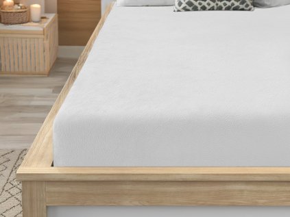 Mikroplüsch-Spannbettlaken SOFT 180x200 cm, weiß