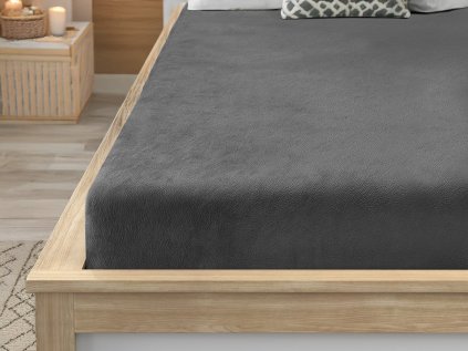 Bettlaken Mikrofleece SOFT 180x200 cm dunkelgrau
