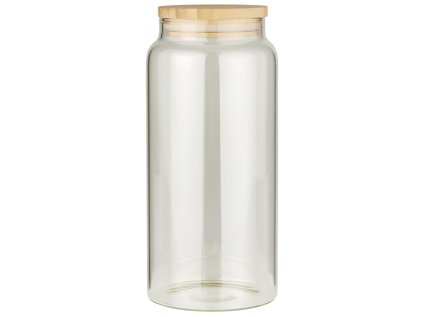 47325 sklenena doza na potraviny bamboo s bambusovym vikem 1300 ml