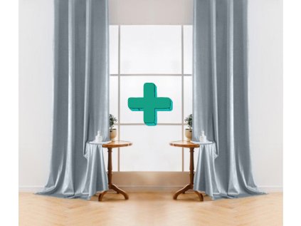 Zatemňovací závěsy VELVET šedomodré 140x250 cm (2 ks), kovové kroužky