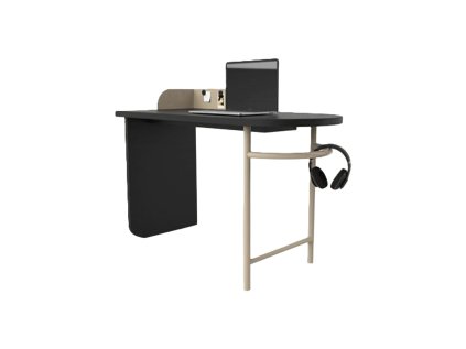 Schreibtisch ELANO, schwarz