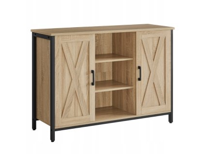 Komoda TAYLOR SONOMA s otevřenými policemi, moderní design dub sonoma