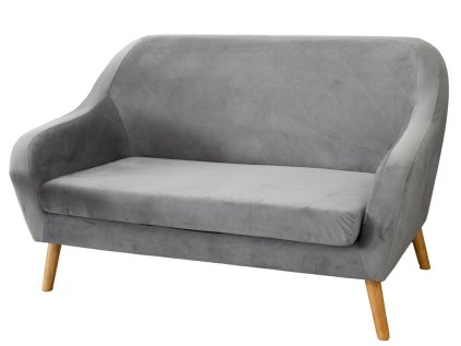 Graues 2-Sitzer-Sofa CORANTI VELVET