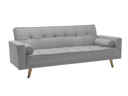 Šedá rozkládací pohovka NESTOR VELVET s moderním designem