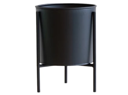 Metallpflanztopf mit Ständer MATHY 18x25 cm, schwarz