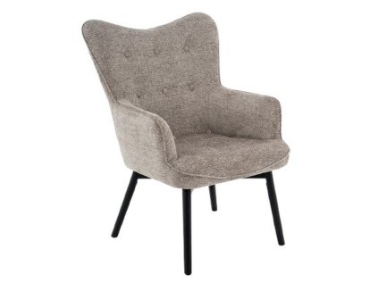 Elegantní světle šedé křeslo CARMEN RAVEN – stylový doplněk do interiéru