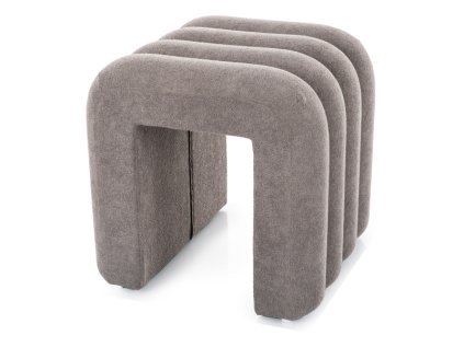 Elegantní šedý taburet TICA – stylový doplněk do moderního interiéru