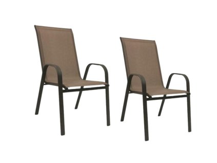 Set 2 Gartenstühle TAVERNO braun/schwarz