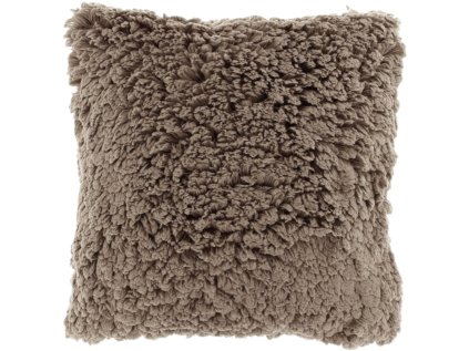 Hebký hnědý polštářek KJELD 45x45 cm pro útulný domov