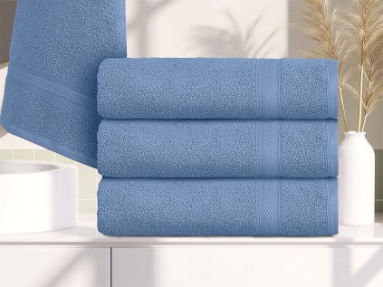Badetuch CLARYSSE ELEGANCE 70x140 cm blau – 100% Baumwolle mit Bordüre