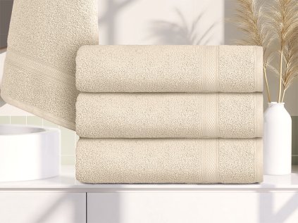 Badetuch CLARYSSE ELEGANCE 70x140 cm creme – 100% Baumwolle mit Bordüre