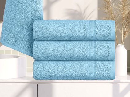 Badetuch CLARYSSE ELEGANCE 70x140 cm hellblau – 100% Baumwolle mit Bordüre